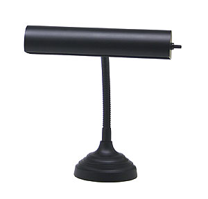 house of troy black piano lamp with 10 inch shade