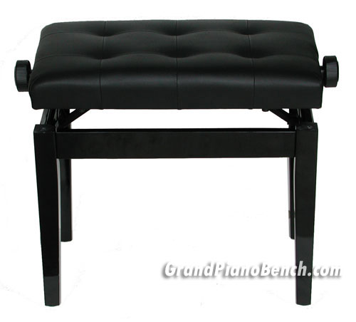 black adjustable piano bench