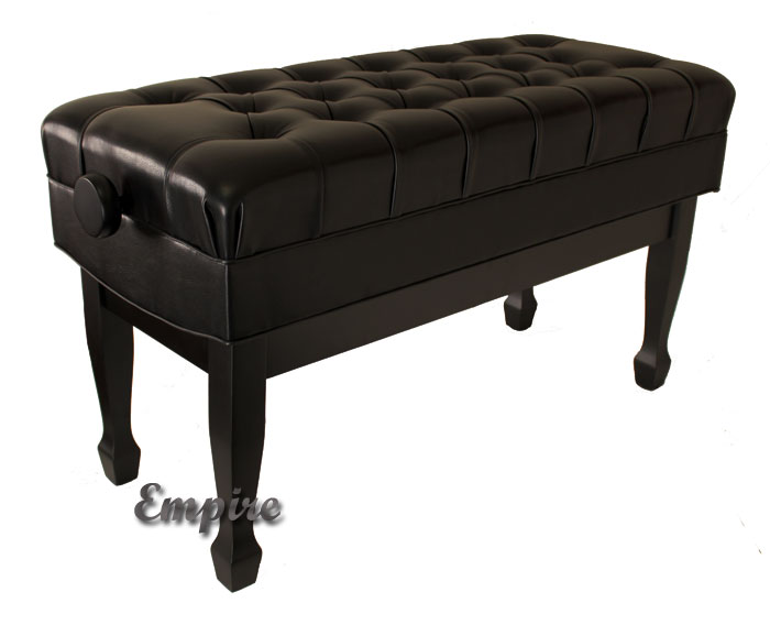 black duet adjustable piano bench