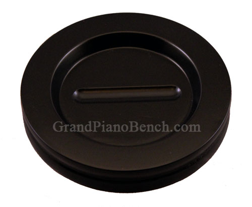 piano caster cups satin finish