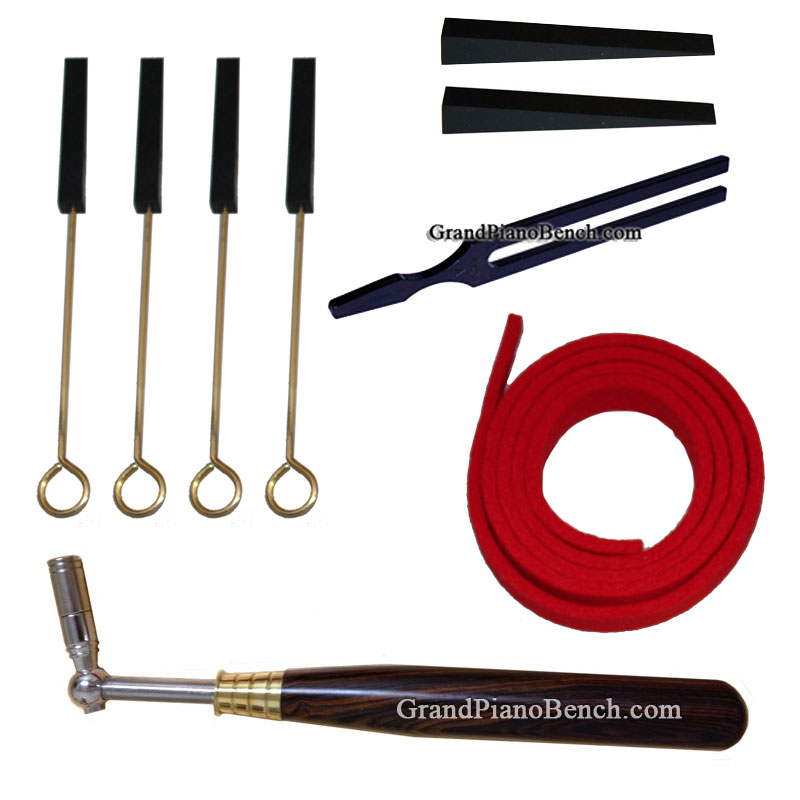 piano tuning kit with rosewood tuning hammer