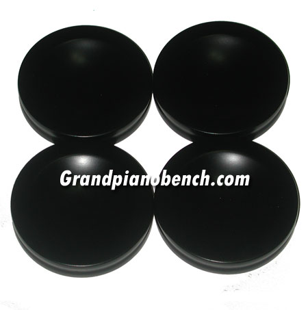 black satin piano caster cups