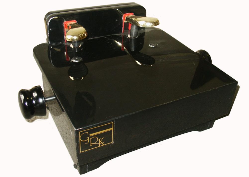 black piano pedal platform