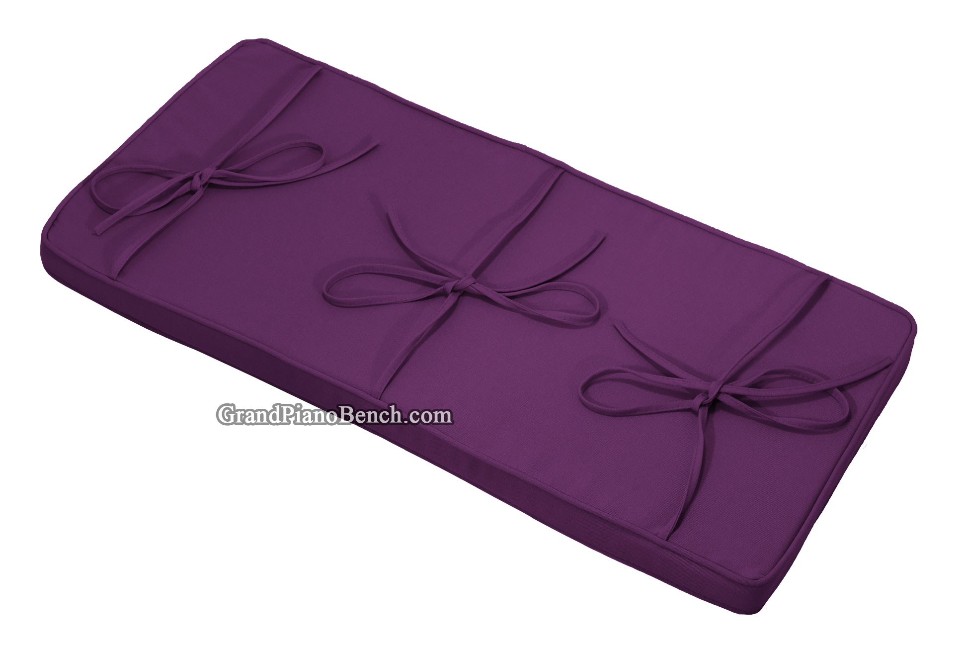 purple piano bench cushion with pies