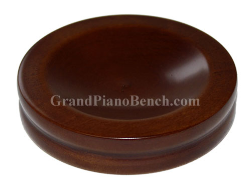 piano caster cup satin finish walnut