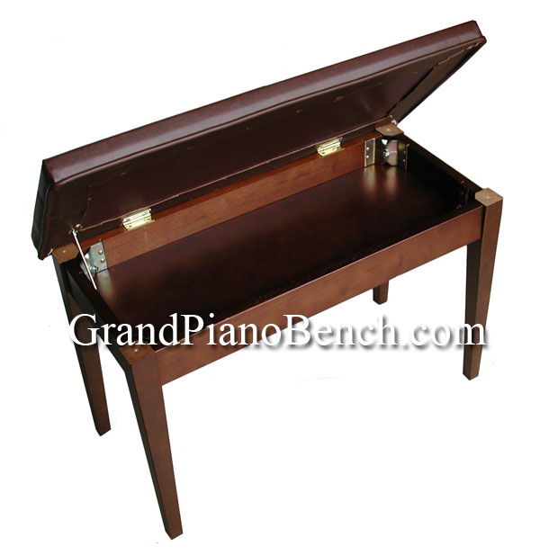 upright piano bench with music compartment