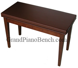 imported upholstered top upright piano bench great value walnut finish brown vinyl top